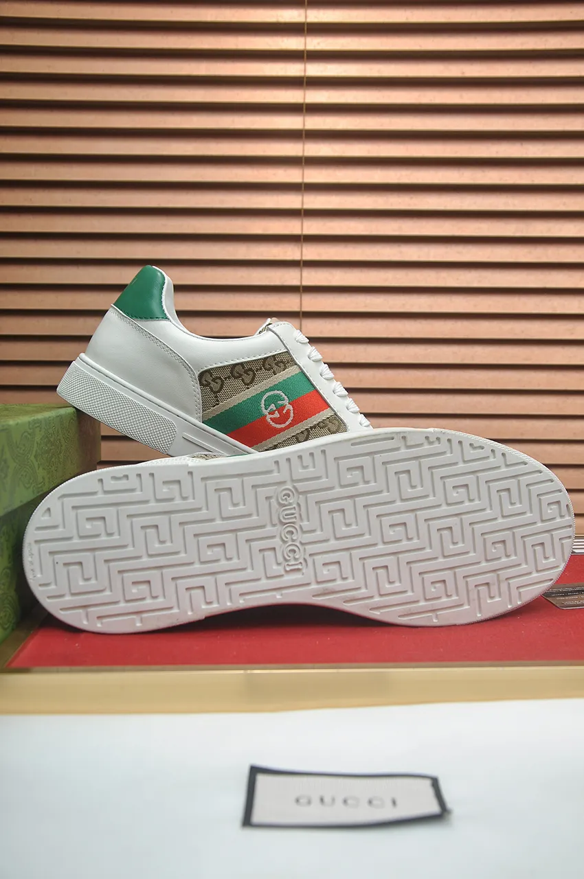 Men's men's shoes💰420💶[GUCCI Gucci] official website 1:1 men's sports shoes are now on the market, using original Gucci fabric + gluten lining, plus the official website original 1:1 comfortable outsole. Fashionable and versatile, super comfortable and breathable. 5 colors available, standard shoe size 38/45 (custom-made sizes 45 are non-refundable)